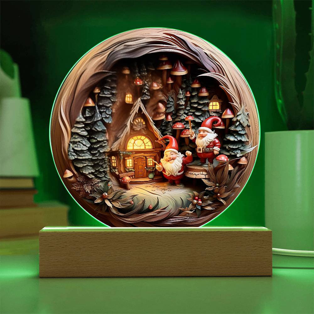 3D Christmas Gnomes Plaque and Ornament