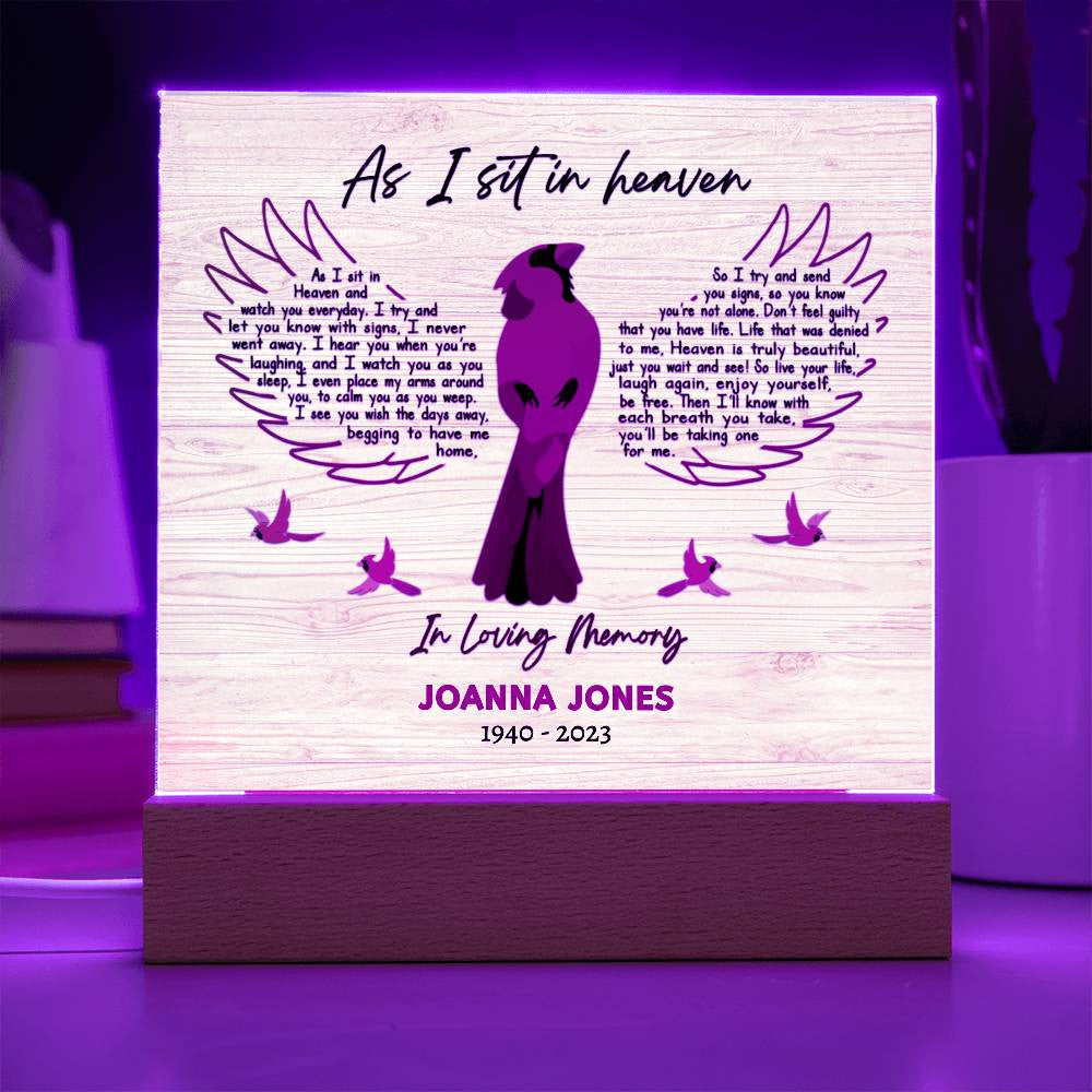 Cardinal Remembrance LED Plaque and Ornament