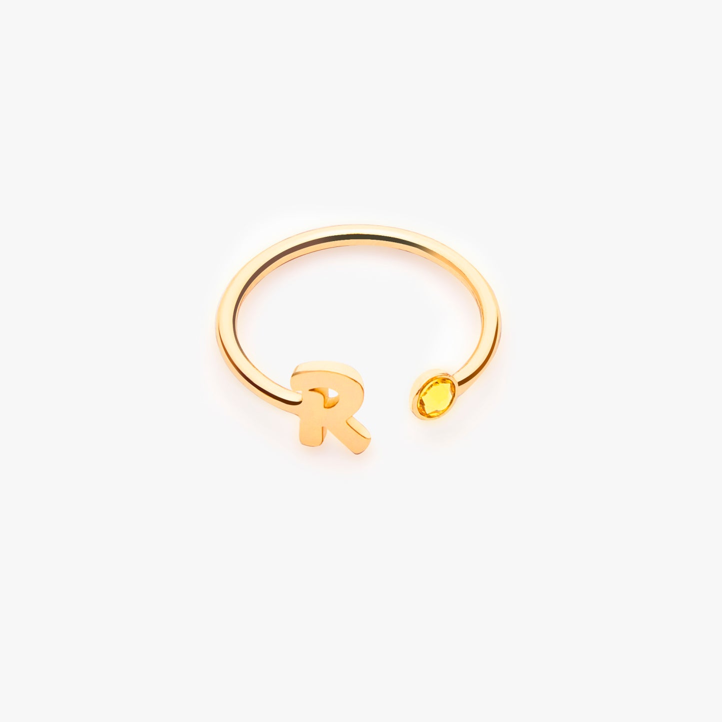 Engraved Letter Ring- 925 Sliver