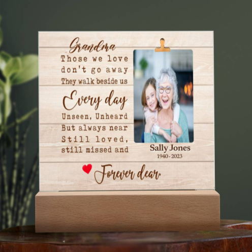 Personalized Grandma In Remembrance Ornament and Plaque