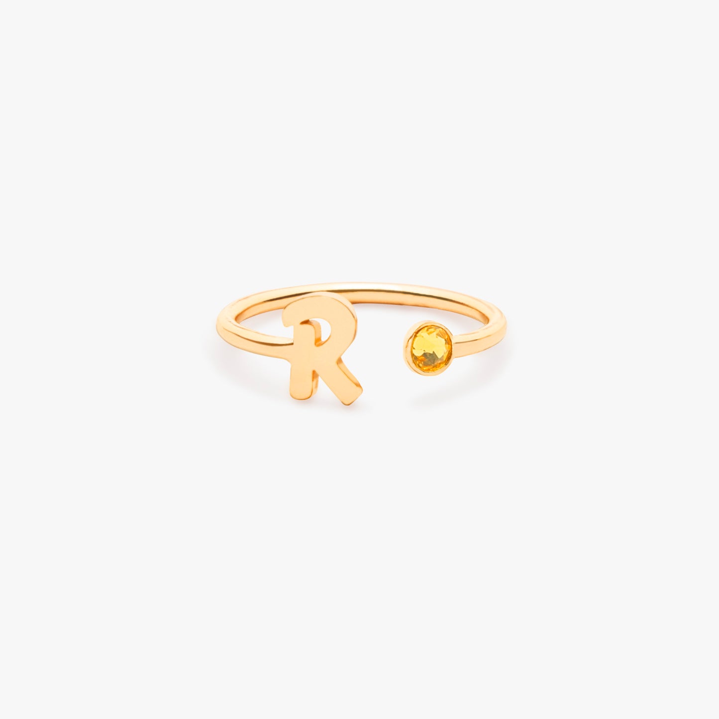 Engraved Letter Ring- 925 Sliver