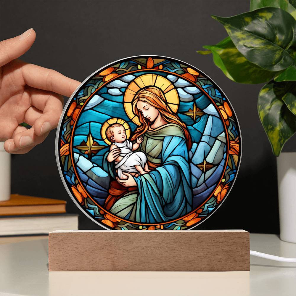 Christian Stained Glass Style Plaques