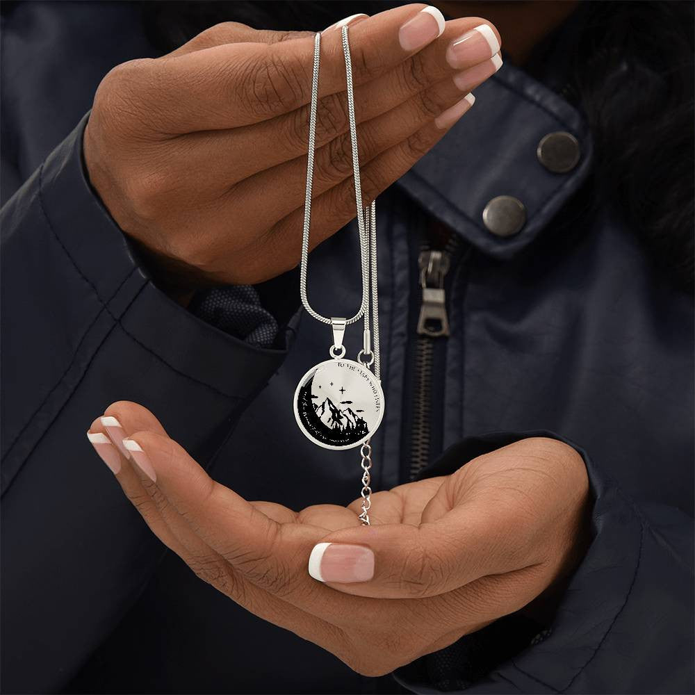 Personalized Acotar To The Stars Who Listen Mountain Necklace