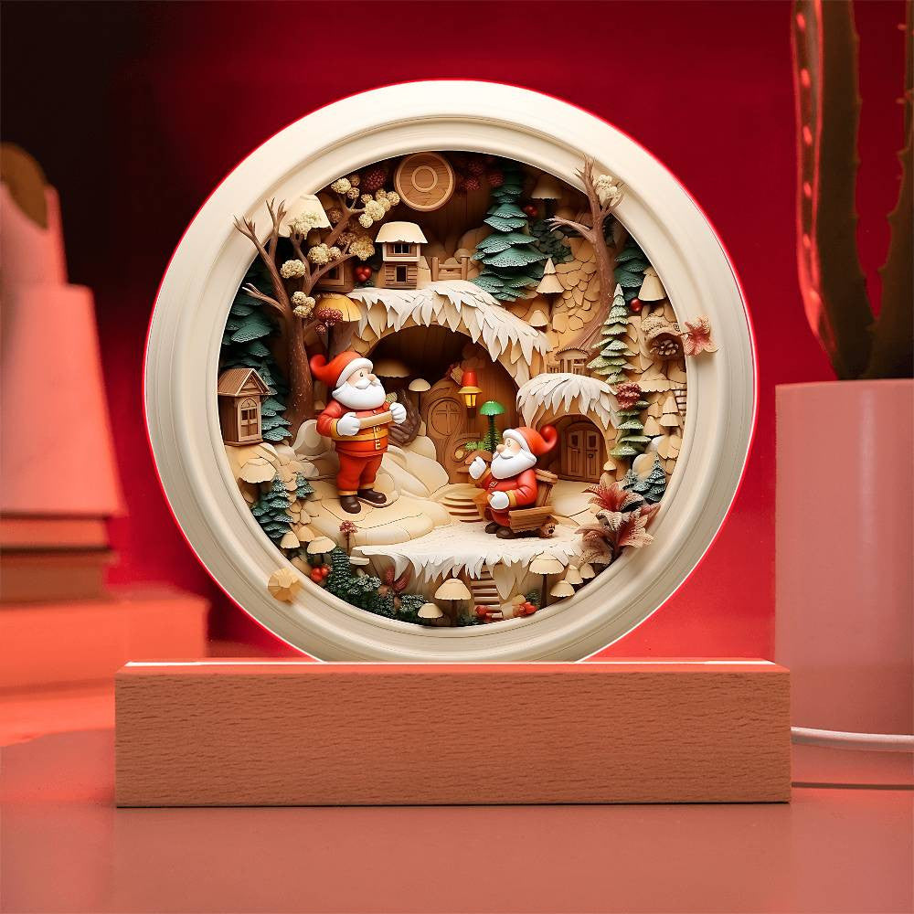 3D Christmas Gnomes Plaque and Ornament
