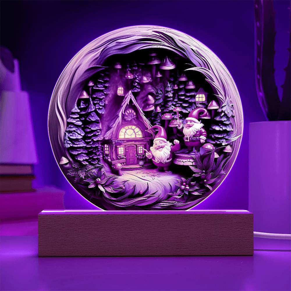 3D Christmas Gnomes Plaque and Ornament