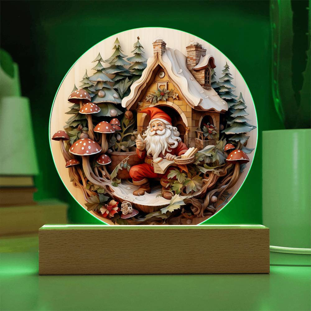 3D Christmas Gnome Plaque and Ornament