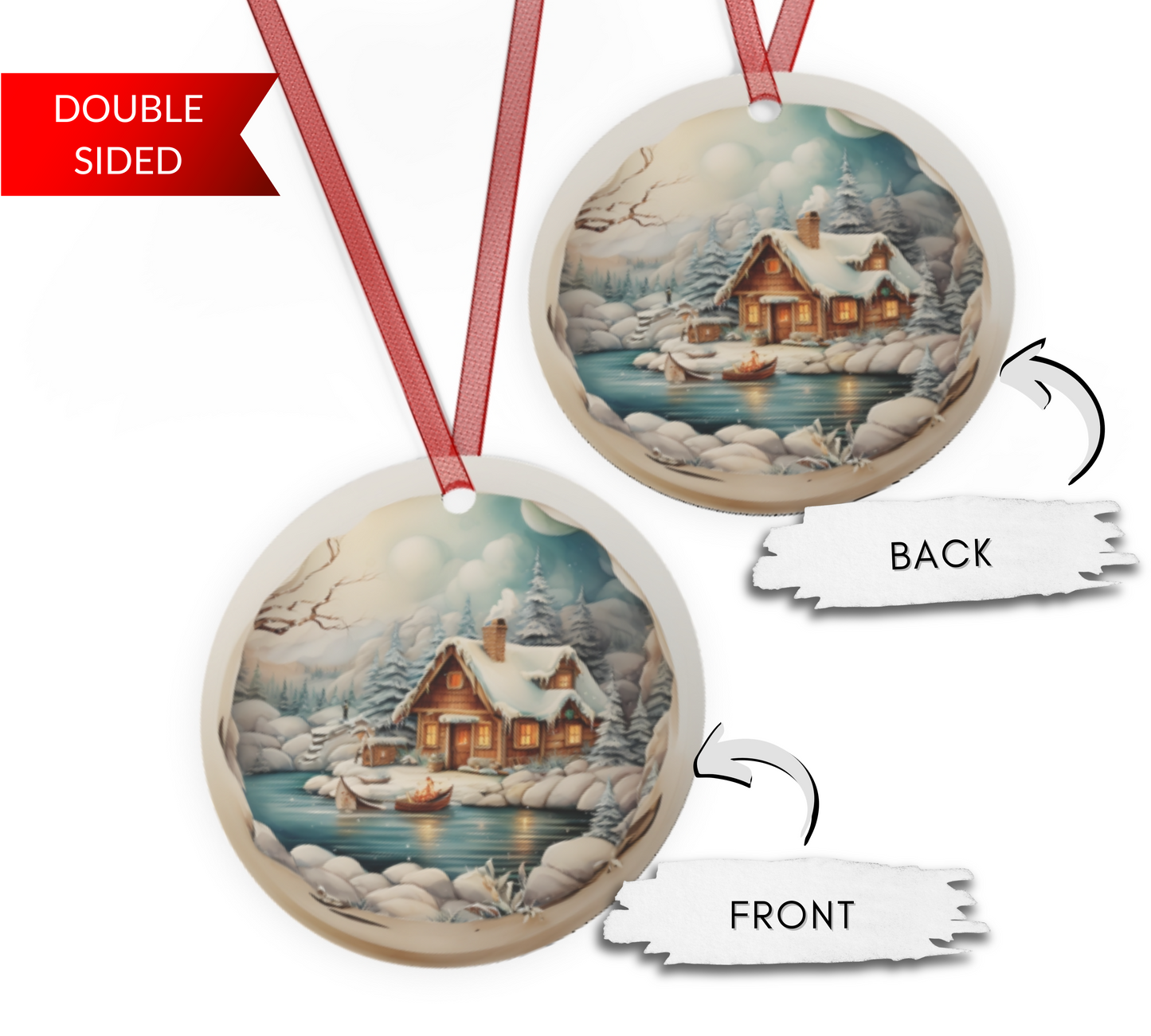 3D Winter Scenery Plaque and Ornament