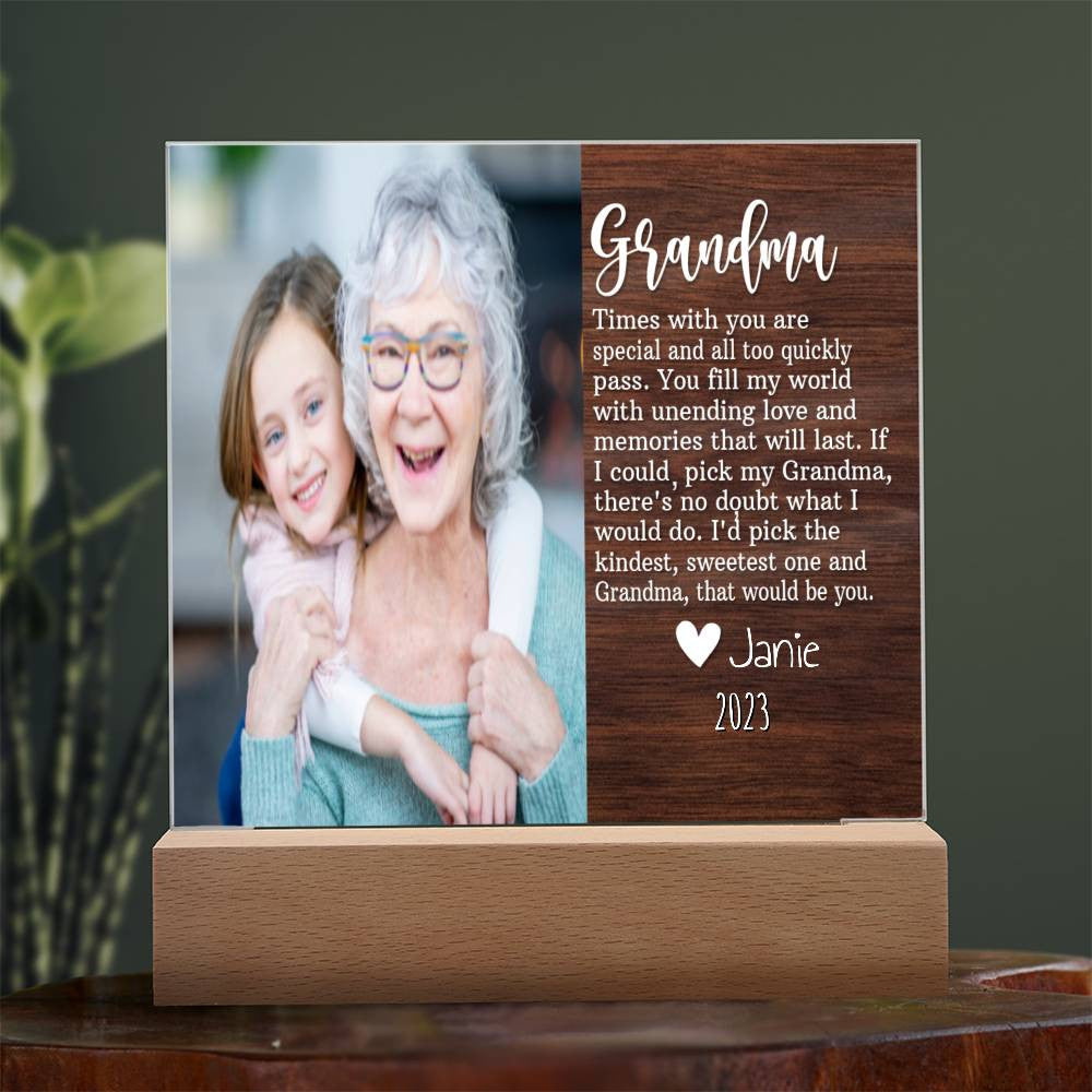 Personalized Grandma Acrylic Plaque and Ornament