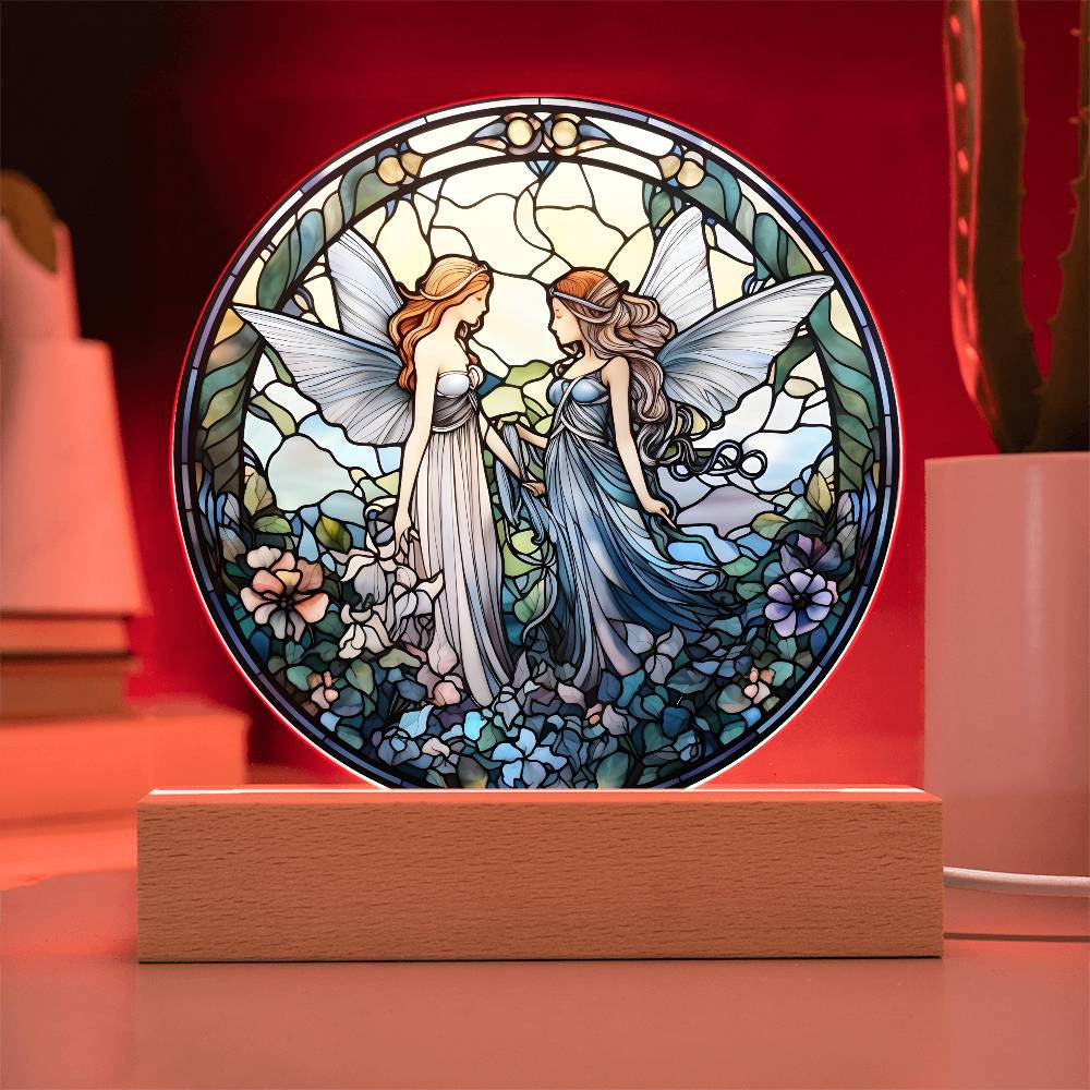 Fairy Stained Glass Plaque