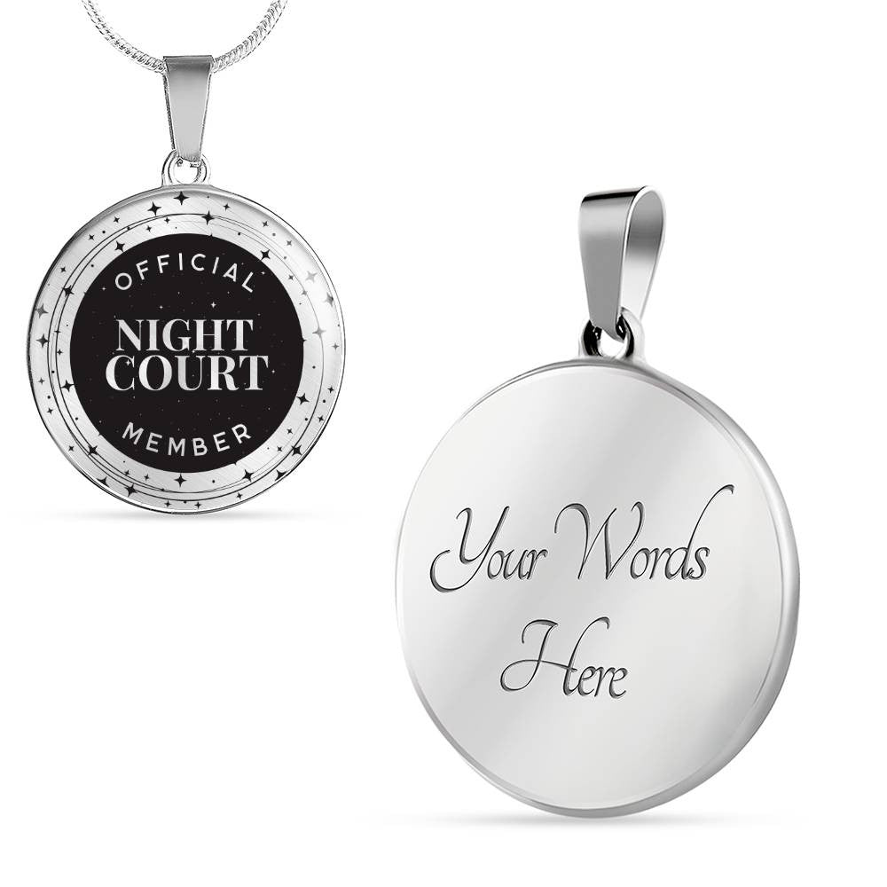 Personalized Acotar Official Night Court Member Necklace