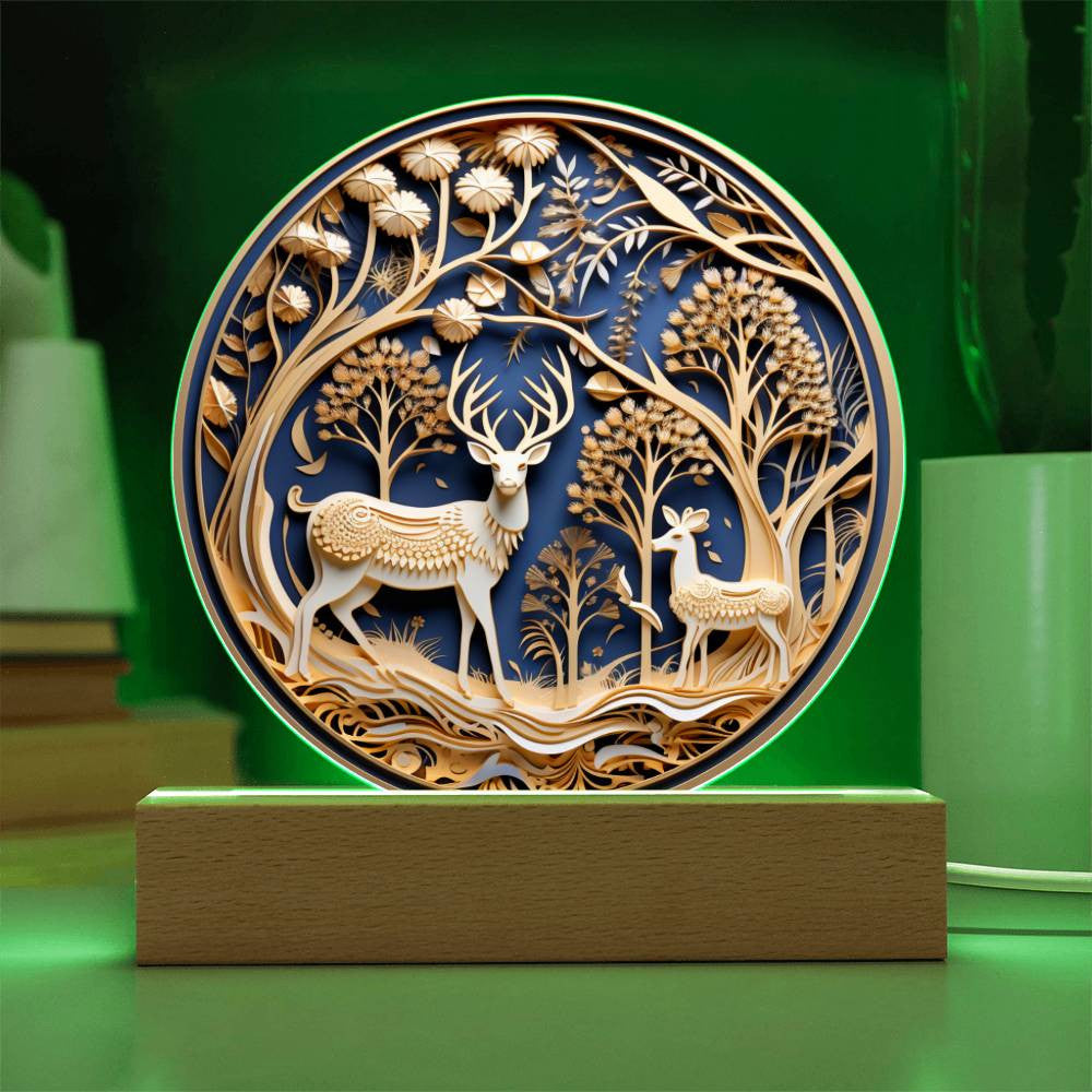 3D Reindeer LED Plaque or Double Sided Ornament