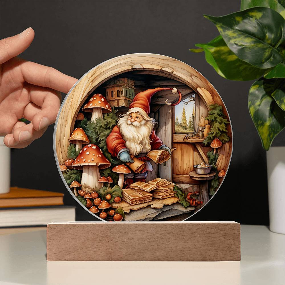 3D Christmas Gnome Plaque and Ornament
