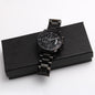 To My Son | Never Forget | Engraved Design Black Chronograph Watch