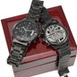 To My Son | Never Forget | Engraved Design Black Chronograph Watch