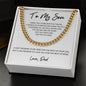 To My Son | White-You're Capable Dad | Cuban Link Chain