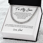 To My Son | White-You're Capable Dad | Cuban Link Chain