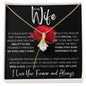 To My Beautiful Wife | The Best Rose | Alluring Beauty Necklace