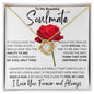 To My Beautiful Soulmate | White The Best Rose | Love Knot Necklace