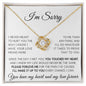 I'm Sorry | White-I Never Meant To | Love Knot Necklace