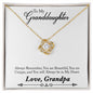 My Granddaughter | In My Heart | Love Knot Necklace
