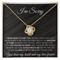 I'm Sorry | Black-I Never Meant To | Love Knot Necklace