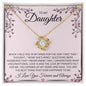 To My Daughter | When I Held You | Love Knot Necklace
