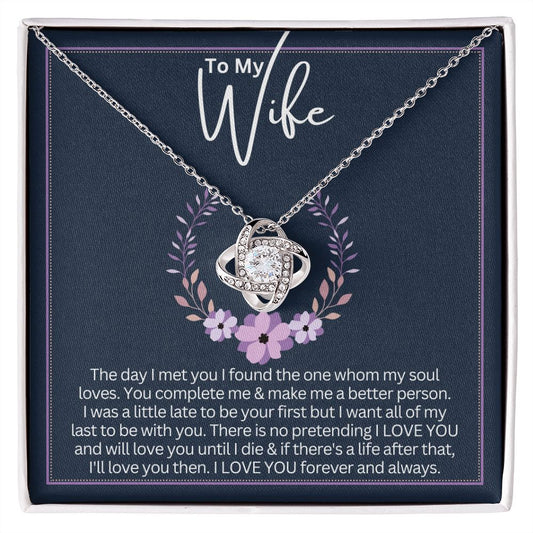 To My Wife | The Day I Met You | Love Knot Necklace