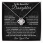 To My Daughter | I Love You Forever | Love Knot Necklace