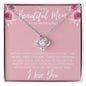To My Beautiful Mom | On My Wedding Day | Love Knot Necklace
