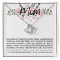 Mom | Pink Flowers Blessed | Love Knot Necklace