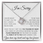 I'm Sorry | White-I Never Meant To | Love Knot Necklace
