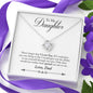 To My Daughter | Never Forget Dad | Love Knot Necklace