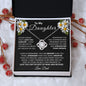 To My Daughter | Daisies | Love Knot Necklace