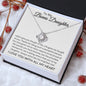To My Bonus Daughter | Proud | Love Knot Necklace