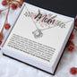 Mom | Pink Flowers Blessed | Love Knot Necklace