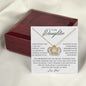 To My Daughter | Never Forget Dad | Love Knot Necklace