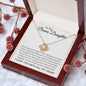 To My Bonus Daughter | Proud | Love Knot Necklace