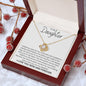 To My Daughter | I Closed My Eyes | Love Knot Necklace