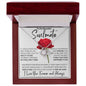 To My Beautiful Soulmate | White The Best Rose | Love Knot Necklace