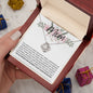 Mom | Pink Flowers Blessed | Love Knot Necklace