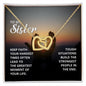My Sister | Keep Faith | Interlocking Hearts Necklace