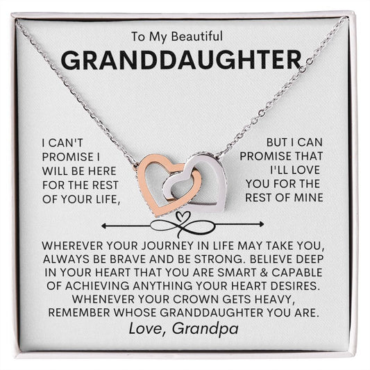 To My Beautiful Granddaughter | Eternity | Interlocking Hearts Necklace 💎💓