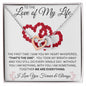 To The Love of My Life | That's The One | Interlocking Hearts Necklace