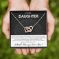 To My Daughter | We Are Like Branches | Interlocking Hearts Necklace