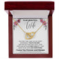To My Beautiful Wife | Pink Poppy-That's The One | Interlocking Hearts Necklace