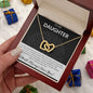 To My Daughter | We Are Like Branches | Interlocking Hearts Necklace