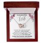 To My Beautiful Wife | Pink Poppy-That's The One | Interlocking Hearts Necklace