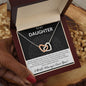 To My Daughter | We Are Like Branches | Interlocking Hearts Necklace