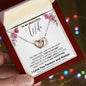 To My Beautiful Wife | Pink Poppy-That's The One | Interlocking Hearts Necklace