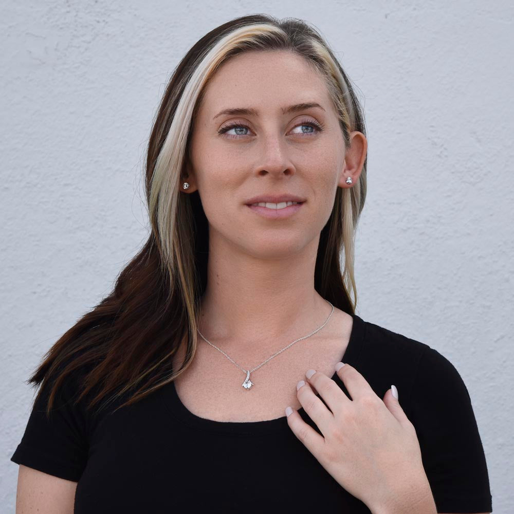 To My Wife | Loved You Then | Alluring Beauty Necklace and Cubic Zirconia Earring Set